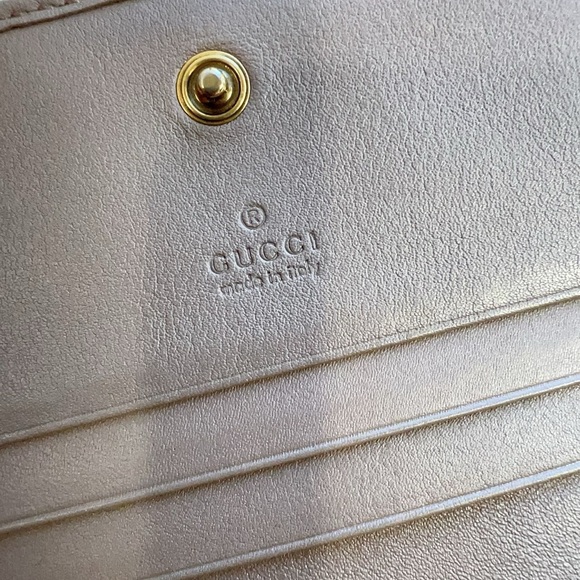 Gu cci GG Marmont Flap Card Case Leather Wallet - Picture 4 of 4